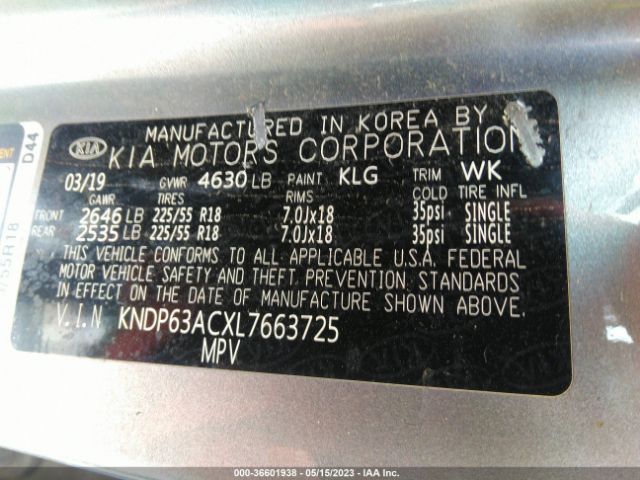 KNDP63ACXL7663725 KIA SPORTAGE S