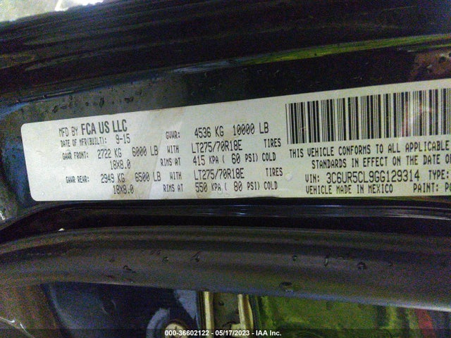 3C6UR5CL9GG129314 RAM 2500 Tradesman