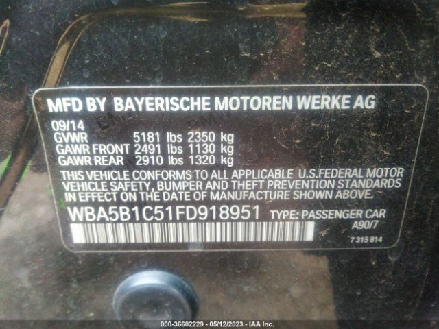 WBA5B1C51FD918951 BMW 5 Series 535i