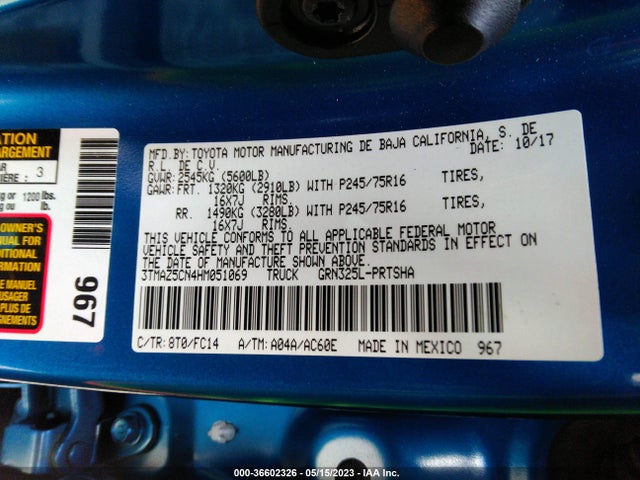 Toyota 2gr-fks 2017 3TMAZ5CN4HM051069 Image 22