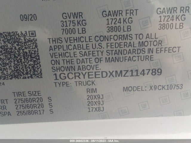 Chevrolet Silverado 1500 Rst 2021 1GCRYEEDXMZ114789 Image 9