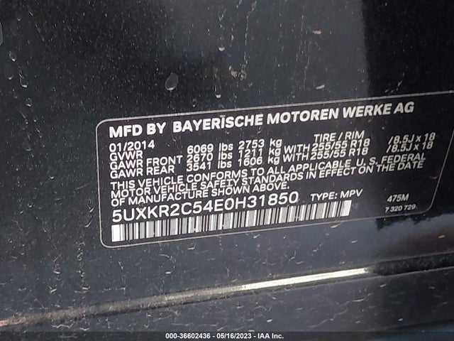 BMW X5 Sdrive35i 2014 5UXKR2C54E0H31850 Image 11