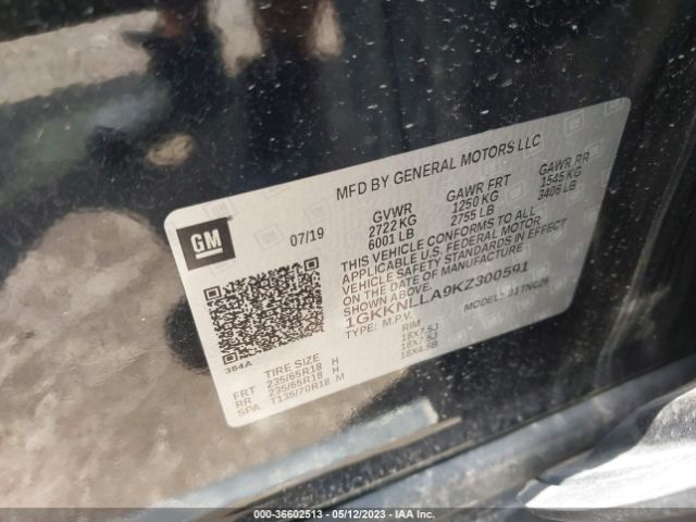 1GKKNLLA9KZ300591 GMC ACADIA SLE