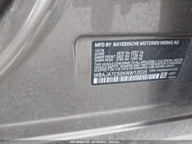WBAJA7C50KWW12035 BMW 5 Series 530i Xdrive