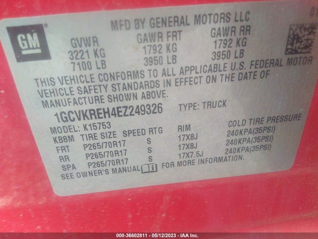 Chevrolet Silverado 1500 Lt 2014 1GCVKREH4EZ249326 Image 11