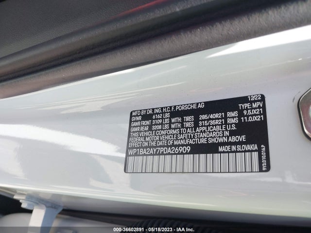 WP1BA2AY7PDA26909 Porsche Cayenne Platinum Edition