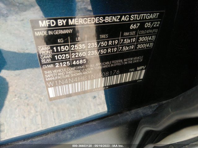 W1N4N4HB1NJ408176 Mercedes-Benz Gla Gla 250