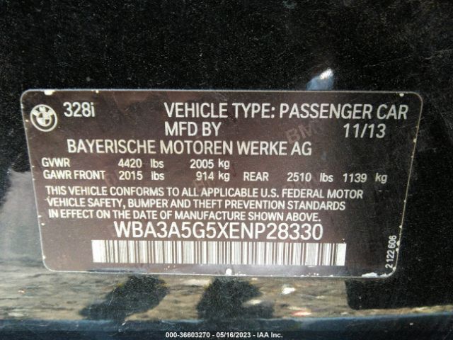 WBA3A5G5XENP28330 BMW 3 Series 328i