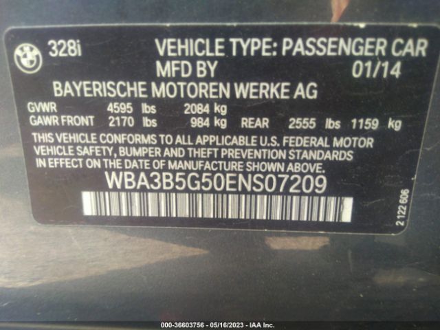 WBA3B5G50ENS07209 BMW 3 Series 328i Xdrive