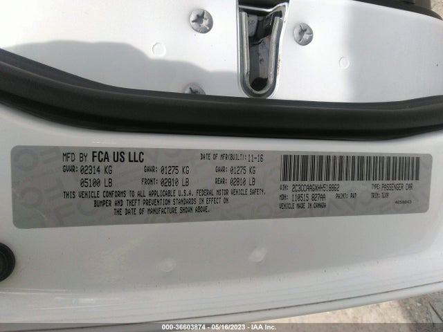 2C3CCAAGXHH518862 Chrysler 300 Limited