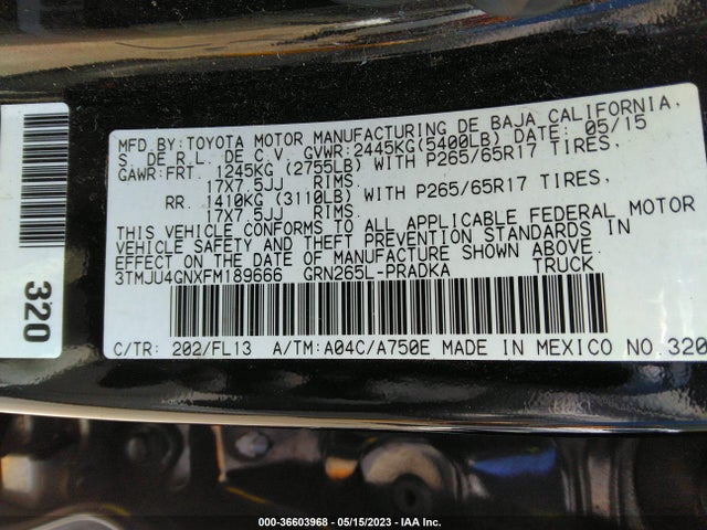 Toyota Tacoma Prerunner 2015 3TMJU4GNXFM189666 Image 10