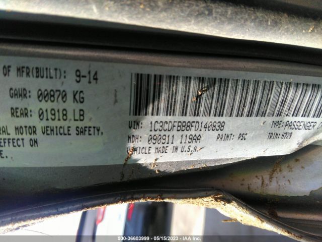 1C3CDFBB8FD140838 Dodge DART SXT