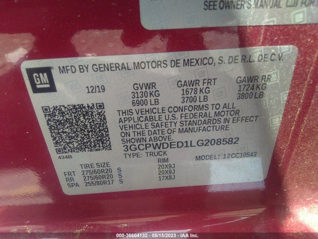 Chevrolet Silverado 1500 Rst 2020 3GCPWDED1LG208582 Image 9