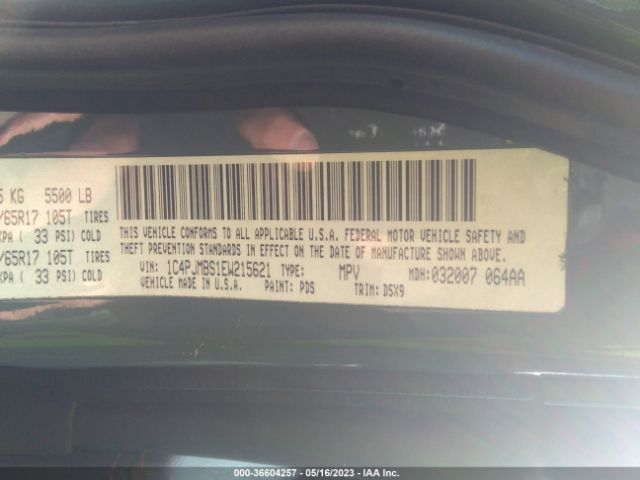 1C4PJMBS1EW215621 Jeep Cherokee Trailhawk