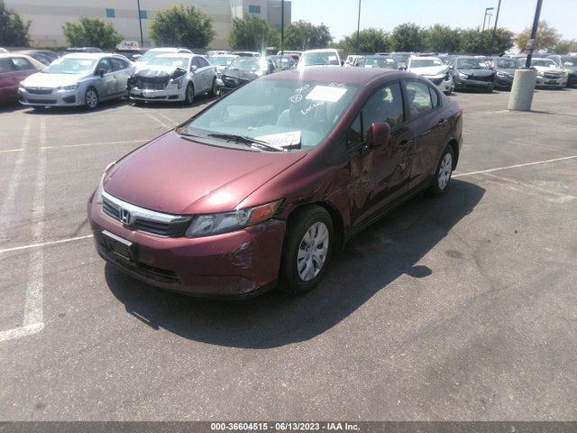 2012 HONDA CIVIC SDN LX VIN: 2HGFB2F53CH596287