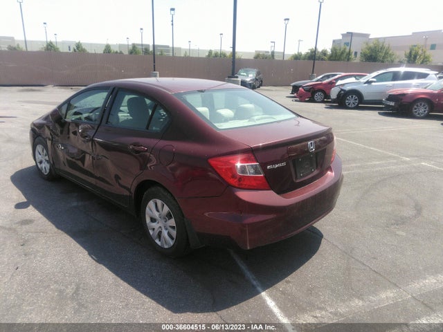 2012 HONDA CIVIC SDN LX VIN: 2HGFB2F53CH596287