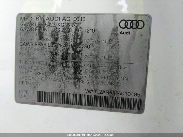 WA1L2AFP0HA010495 Audi Q5 Premium Plus