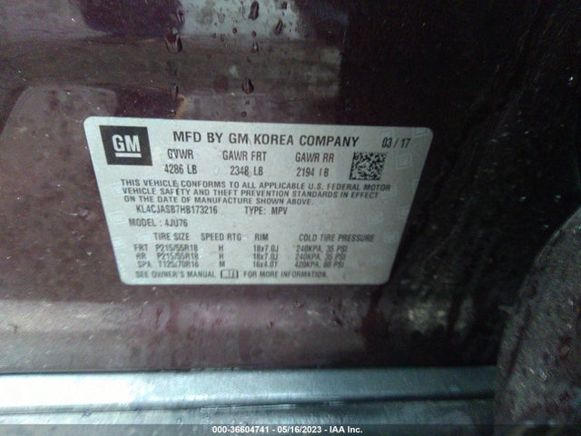 KL4CJASB7HB173216 Buick Encore Preferred