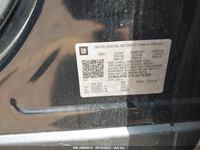 Chevrolet EQUINOX LS 2020 2GNAXHEV7L6276309 Image 9