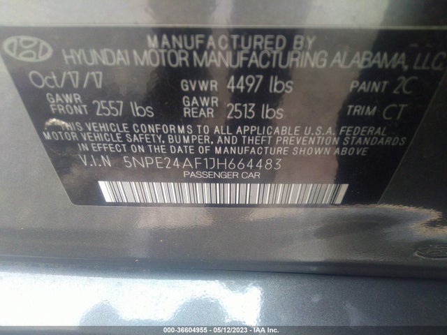 Hyundai SONATA SE 2018 5NPE24AF1JH664483 Image 9