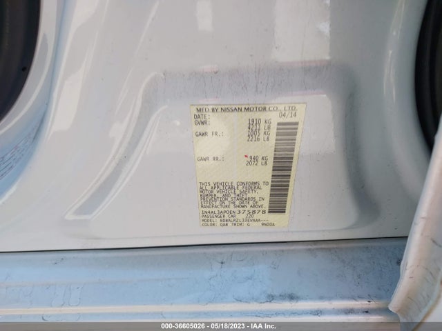Nissan ALTIMA 2.5 2014 1N4AL3AP0EN375878 Image 10