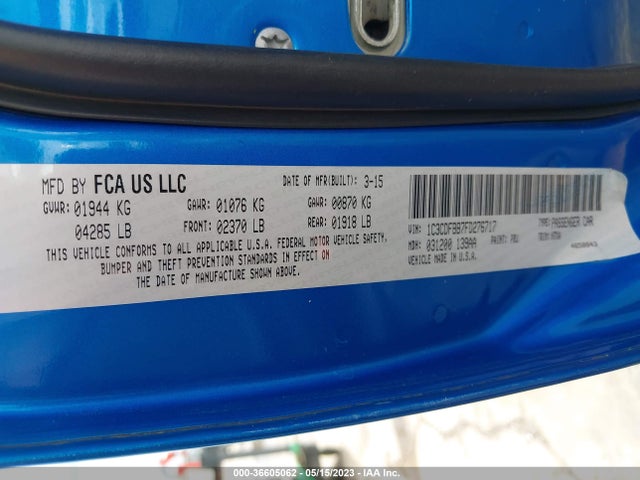 Dodge DART SXT 2015 1C3CDFBB7FD276717 Image 9