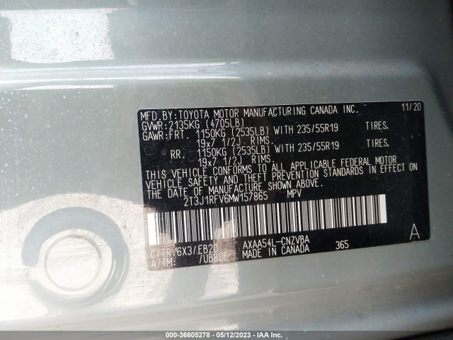 Toyota Rav4 Adventure 2021 2T3J1RFV6MW157865 Image 11