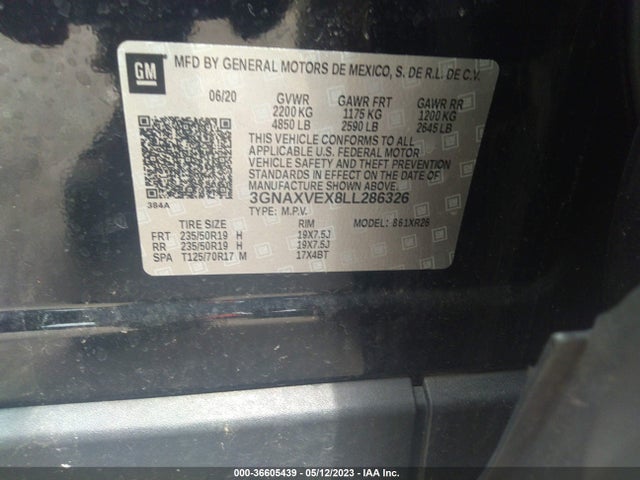 Chevrolet EQUINOX LT 2020 3GNAXVEX8LL286326 Image 9