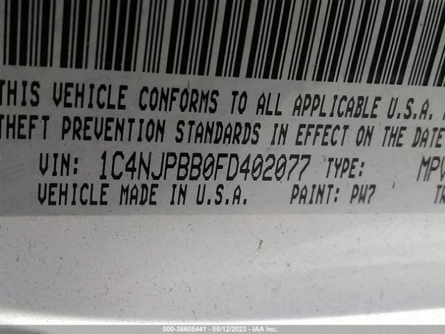 1C4NJPBB0FD402077 Jeep Patriot Sport