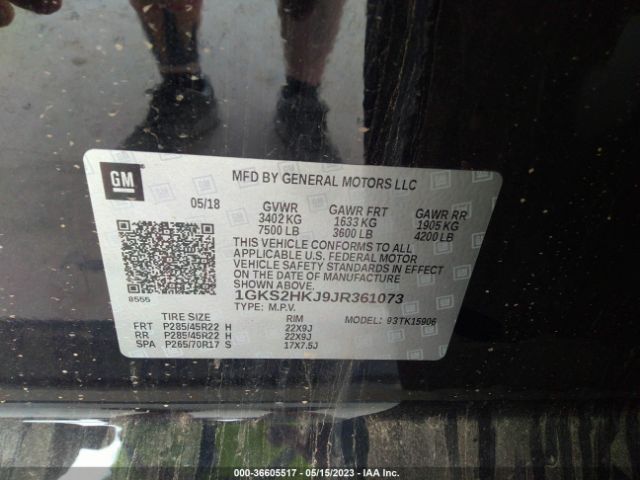 1GKS2HKJ9JR361073 GMC YUKON XL DENALI