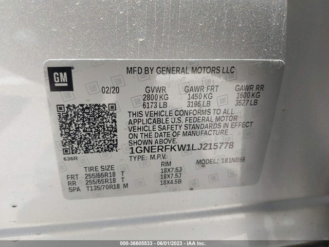 Chevrolet Traverse Ls 2020 1GNERFKW1LJ215778 Image 9