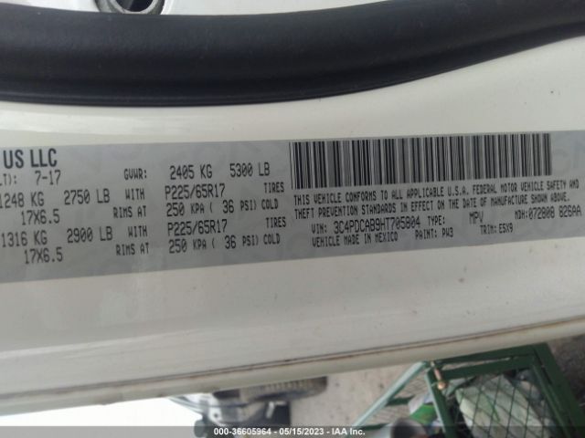 3C4PDCAB9HT705804 Dodge JOURNEY SE