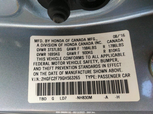 Honda Civic Sedan Ex 2016 2HGFC2F79GH563265 Image 11
