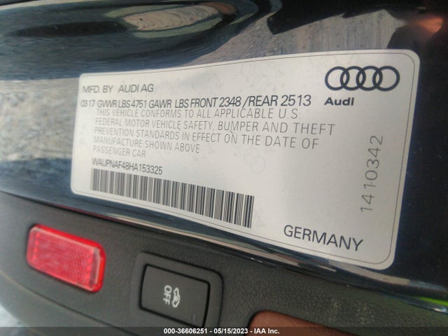 WAUPNAF48HA153325 Audi A4 Premium Plus