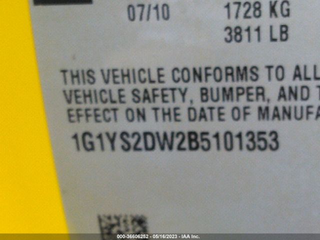 2011 CHEVROLET CORVETTE 1G1YS2DW2B5101353 Photo 8