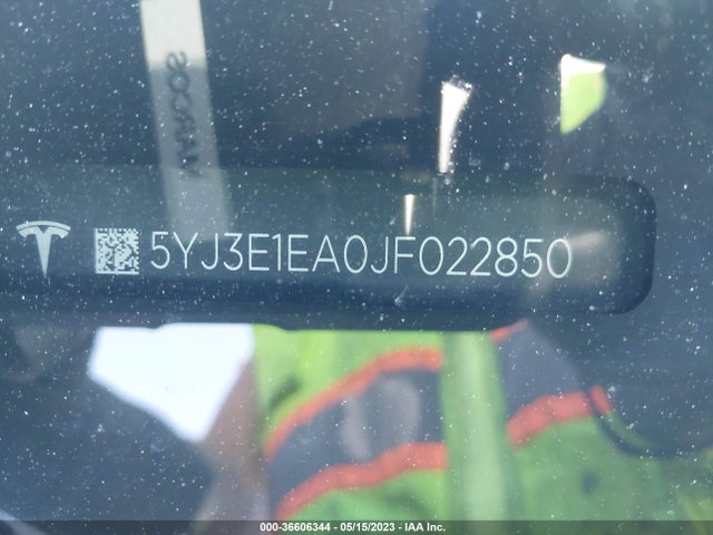 Tesla Model 3 Range Battery 2018 5YJ3E1EA0JF022850 Image 9
