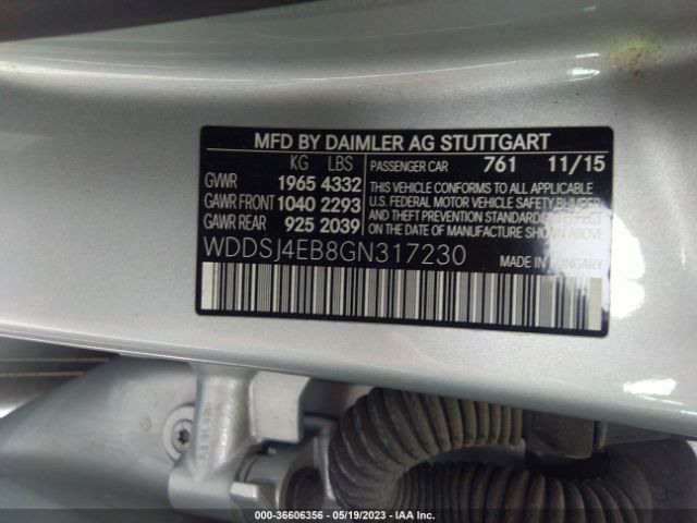 WDDSJ4EB8GN317230 Mercedes-Benz Cla Cla 250