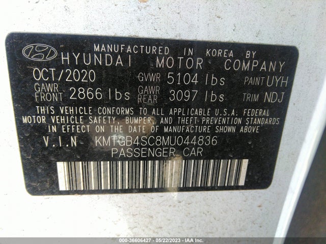Genesis G80 2.5t 2021 KMTGB4SC8MU044836 Image 10