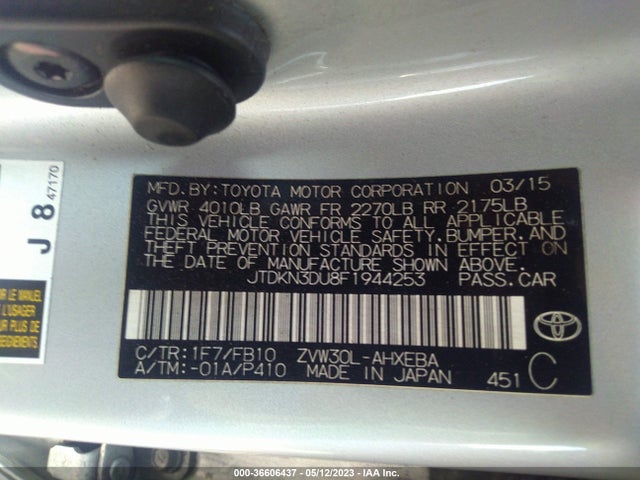Toyota Prius Four 2015 JTDKN3DU8F1944253 Image 10