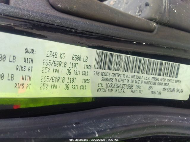 1C4RJEBG4JC513585 Jeep Grand Cherokee Limited