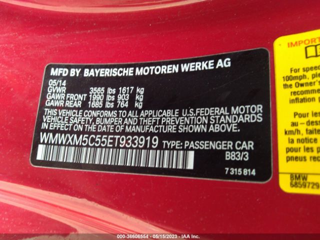 WMWXM5C55ET933919 Mini COOPER HARDTOP