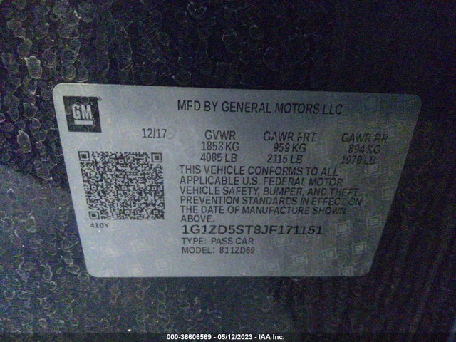 Chevrolet MALIBU LT 2018 1G1ZD5ST8JF171151 Image 10