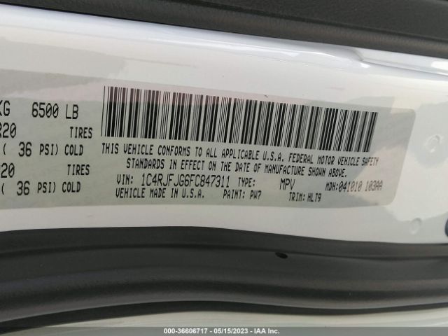 1C4RJFJG6FC847311 Jeep Grand Cherokee Summit