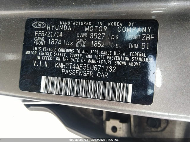 Hyundai ACCENT GLS 2014 KMHCT4AE5EU671732 Image 10