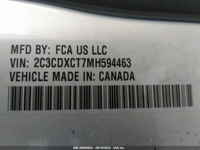 2C3CDXCT7MH594463 Dodge CHARGER R/T