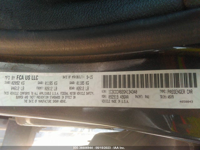 1C3CCCAB2GN134340 Chrysler 200 Limited