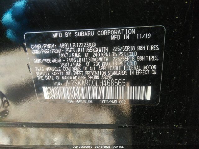 JF2SKARC0LH468565 Subaru Forester Sport