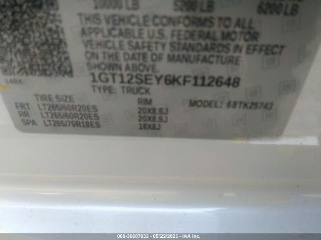 1GT12SEY6KF112648 GMC Sierra 2500hd Denali
