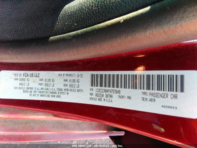 Chrysler 200 Limited 2015 1C3CCCAB4FN757649 Image 9