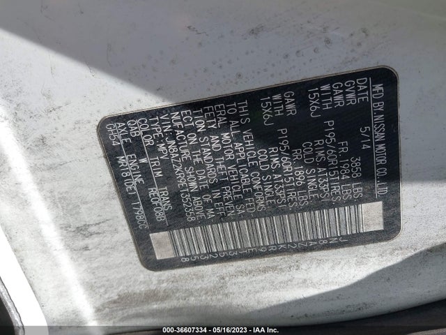Nissan CUBE S 2014 JN8AZ2KR9ET352358 Image 10